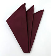 Burgundy Mogador Solid Pocket Square MGSOP-5